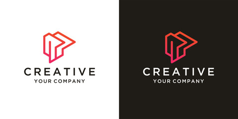 initial P for logo design inpiration 