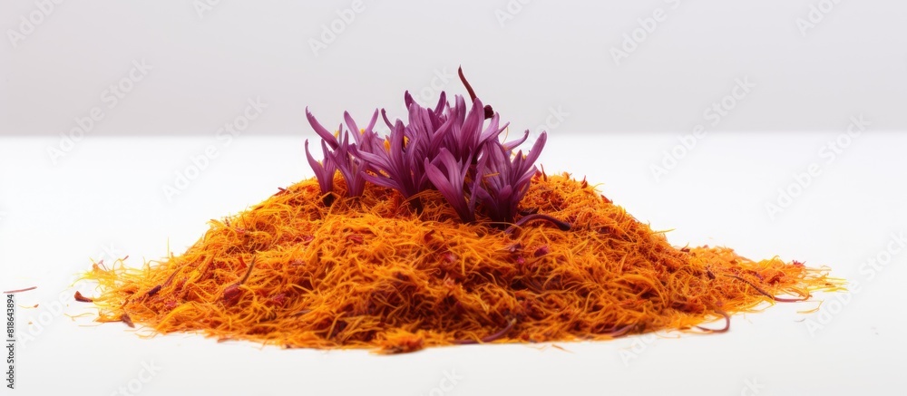 Aufkleber a copy space image featuring a mound of saffron atop a pristine white backdrop