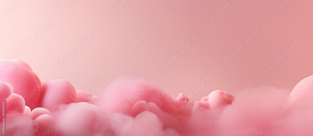 Poster A pink background with empty speech bubbles leaving space for text or images. Creative banner. Copyspace image