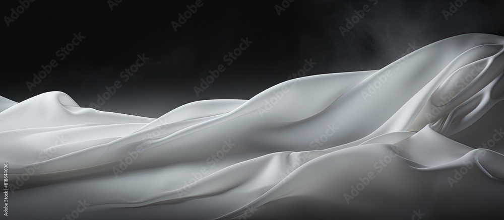 Poster a white sheet with copy space image held vertically against a dark background