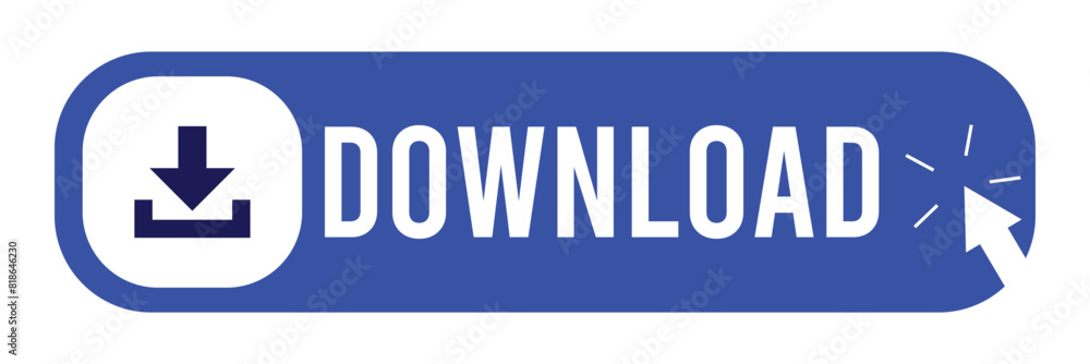 Poster download button icon. upload icon. down arrow bottom side symbol. click here button.