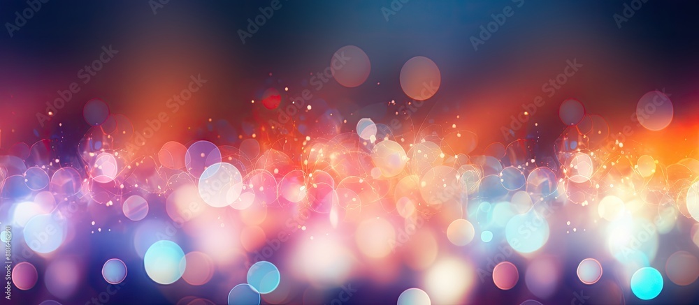 Aufkleber Bokeh abstract background with vibrant and radiant glow perfect for copy space image