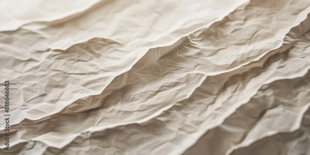 Poster white paper stack with rough texture. raw material concept