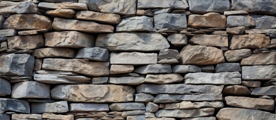 A genuine rocky texture with native stone perfect for headers on design cover website and article Ideal for home builders and residential contractors Background with copy space image