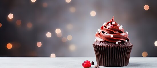 A designer cupcake with copy space image for stock purposes