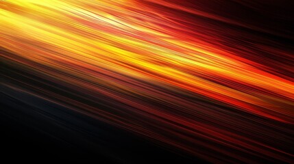 Fiery Red to Golden Yellow Gradient on Black Background - Abstract Warmth and Energy Concept