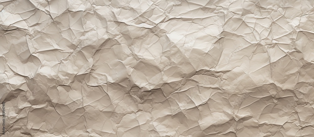 Poster the background resembles crumpled grey brown wrapping paper with a texture that imitates the creases
