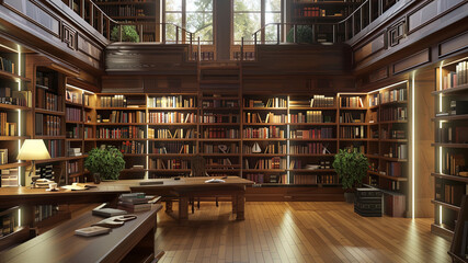 too many books in the library, library inside, modern library interior inside