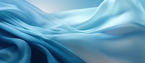 The background of the fabric displays a soft blurry light blue pattern providing ample copy space for images