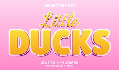 little duck editable text effect