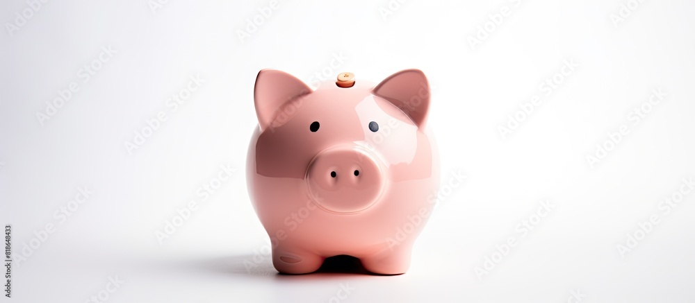 Aufkleber a piggy bank with a white background is set apart to allow space for a copy space image