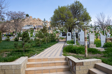 Bukharan Jewish Cemetery a Muslim Jewish grave in Samarkand, Uzbekistan a historical city on the...