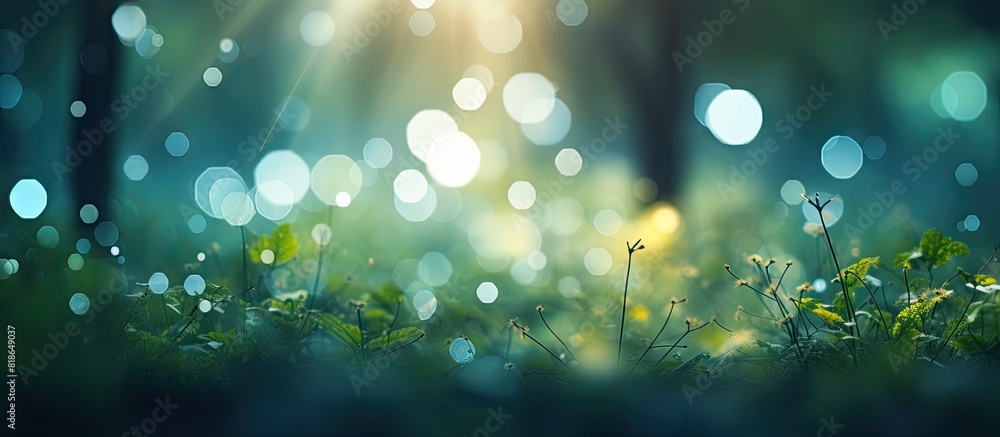 Aufkleber nature showcasing a mesmerizing blend of blur and bokeh light creating a captivating and ethereal at