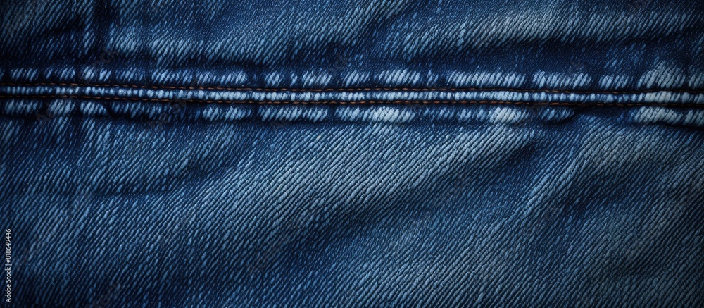 Poster close up copy space image of the detailed texture of a pair of jeans