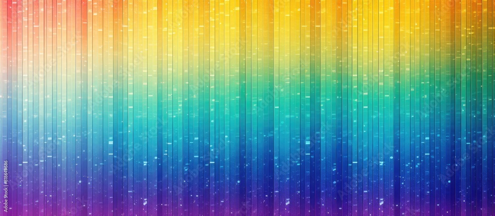 Poster an abstract backdrop with a bright multicolored purple blue green yellow orange pink and red stripe 