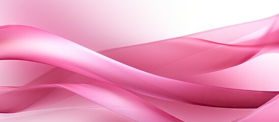 Healthcare and medicine concept depicted by a copy space image of a pink breast cancer awareness ribbon
