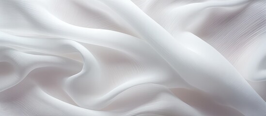 Obraz premium Closeup of a white fabric with a soft wool texture creating a natural and textured backdrop for a copy space image