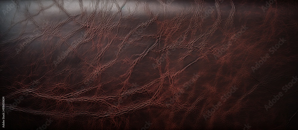 Poster A copy space image featuring a textured dark brown leather with visible stitches providing room for adding text