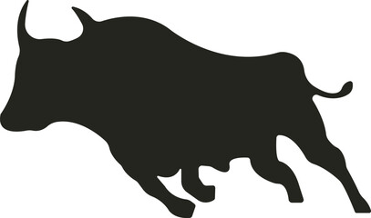 Powerful and majestic bull vector exuding strength and determination, embodying resilience and bullish market sentiment with its bold stance and commanding presence.