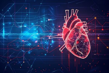 artificial pacemaker heartbeat rhythm line medical technology concept vector illustration heart pulse health cardiac device innovative science 