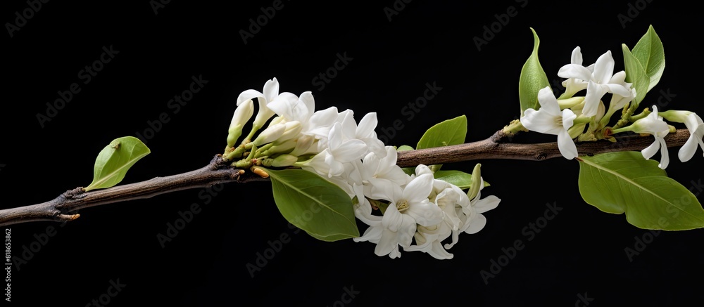 Poster isolated copy space image of a white lilac branch
