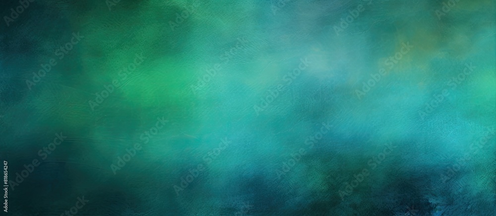 Poster Colorful background with a vibrant blue green texture and a subtle dark vignette The image features a blurred design with ample copy space