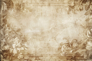 rustic antique textured paper with a background style of Victorian rustic ornate frames.
