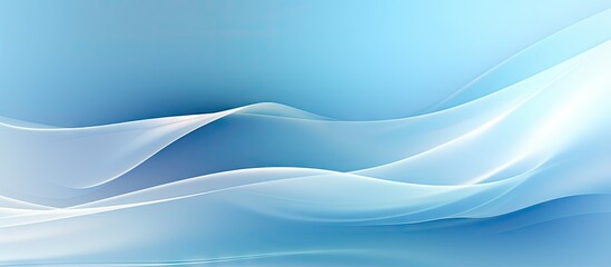 Fototapeta premium A copy space image displaying a background of smooth light lines in abstract soft blue gradient