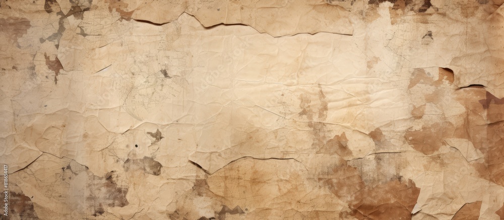 Poster an aged vintage collage of ripped and torn posters on a wrinkled beige brown paper surface the copy 