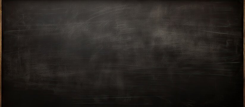 A dark blackboard background with the textured appearance of chalk creating a perfect copy space image for a school education themed learning board concept