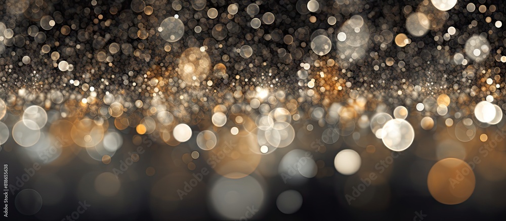Poster a festive backdrop with circles of sparkling lights creating a blurred and abstract pattern resembli