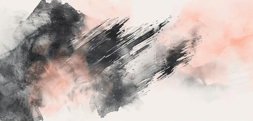 Warm minimalist watercolor backdrop with charcoal and blush strokes.