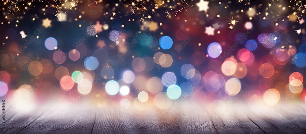 Poster copy space image with a festive and illuminated backdrop perfect for christmas or new year celebrati