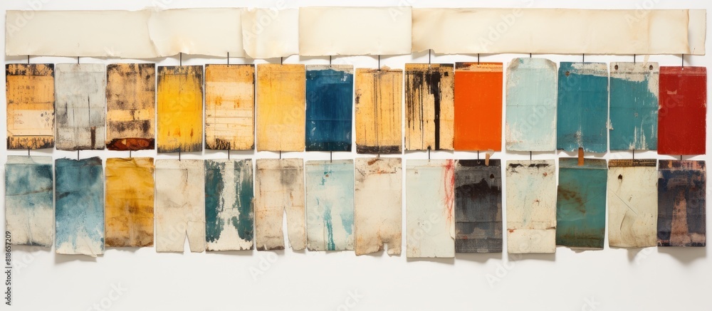 Aufkleber a collection of blank worn out sticky labels in various colors displaying prices offering plenty of 