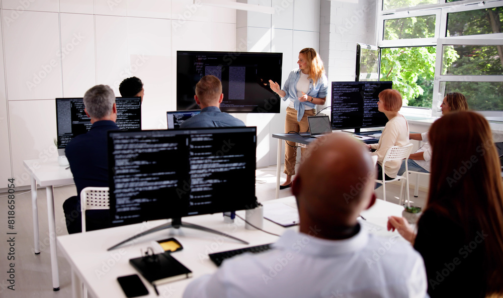 Poster Programmer Code Training In Classroom