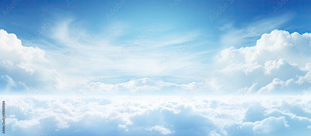 Poster sky background with framed mark perfect for lettering and informational images copy space image
