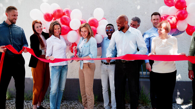 Cutting Ribbon Tape Ceremony