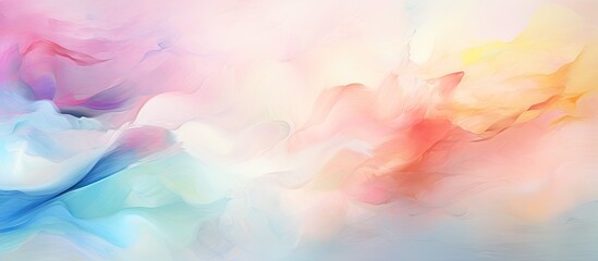 A background image with a pastel colored canvas abstract painting providing copy space