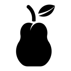 pear fruit glyph icon
