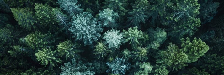 Aerial View of a Lush Forest for Nature Lovers Generative AI