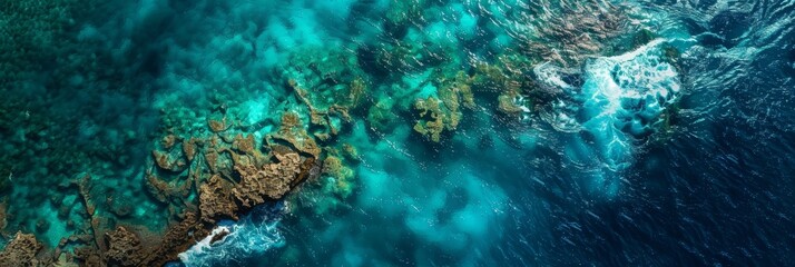 Breathtaking Ocean View from Above for Travel Inspiration Generative AI