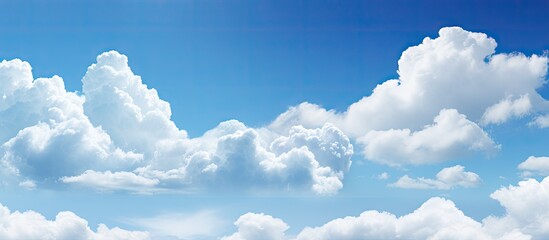 The blue sky serves as a beautiful background complete with fluffy clouds offering ample copy space for product or advertising wording designs