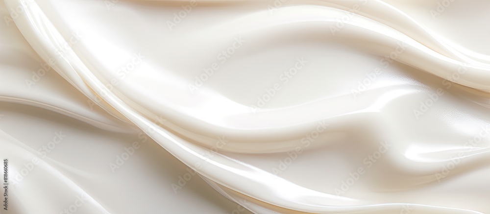 Poster creamy milky white texture with minimal liquid consistency serving as a background for cosmetic prod