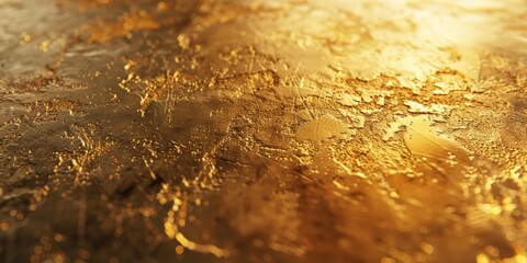 A gold surface with a rough texture