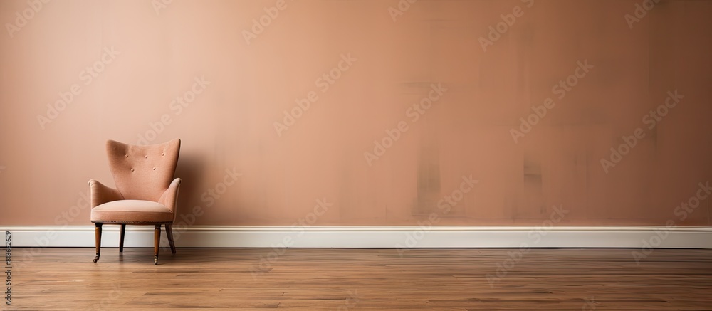 Aufkleber Front view of a chair in an empty space with ample copy space image