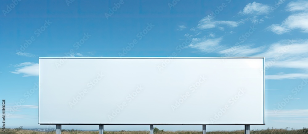 Poster Blank advertising board with space for images and text. with copy space image. Place for adding text or design