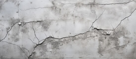 An image of a textured gray cement background with cracks creating an abstract and grungy appearance This wall texture can be used for interior design with the white cement adding a stylish touch The