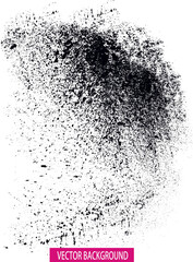 bursts of black sand, Black grainy texture isolated on white background. Dust overlay. Dark noise granules. Digitally generated image. Vector design elements. Illustration, Eps8