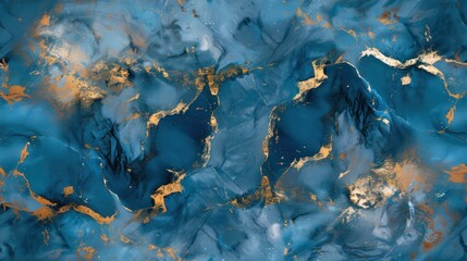 Fototapeta premium Dark green blue marble gold luxury background