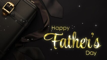father day animated happy father day gold background father's day greeting lette